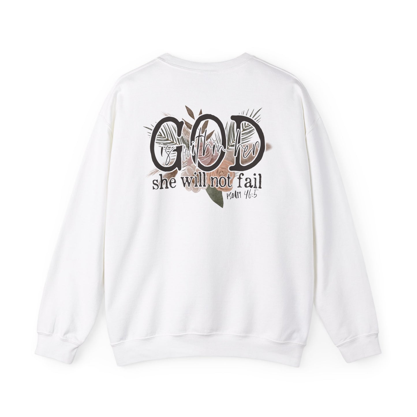 God is with her Unisex Heavy Blend™ Crewneck Sweatshirt