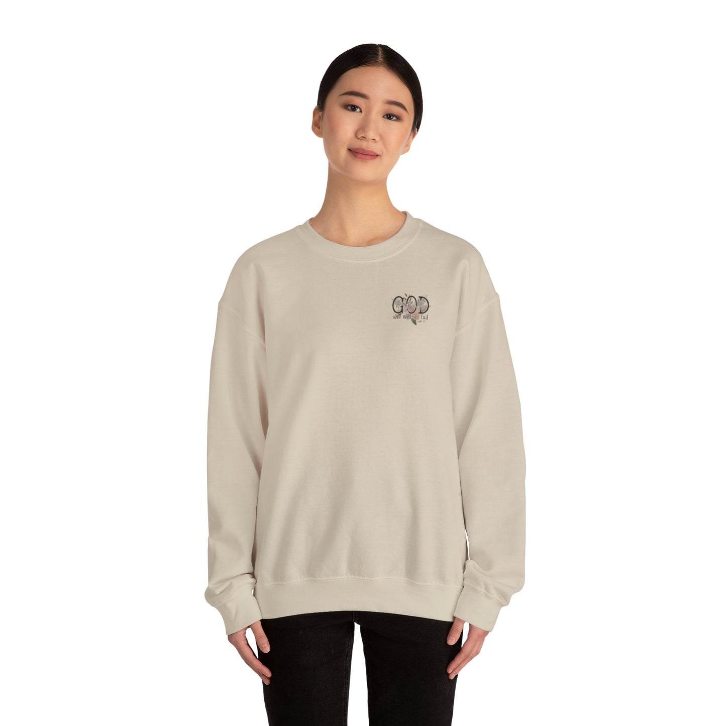 God is with her Unisex Heavy Blend™ Crewneck Sweatshirt