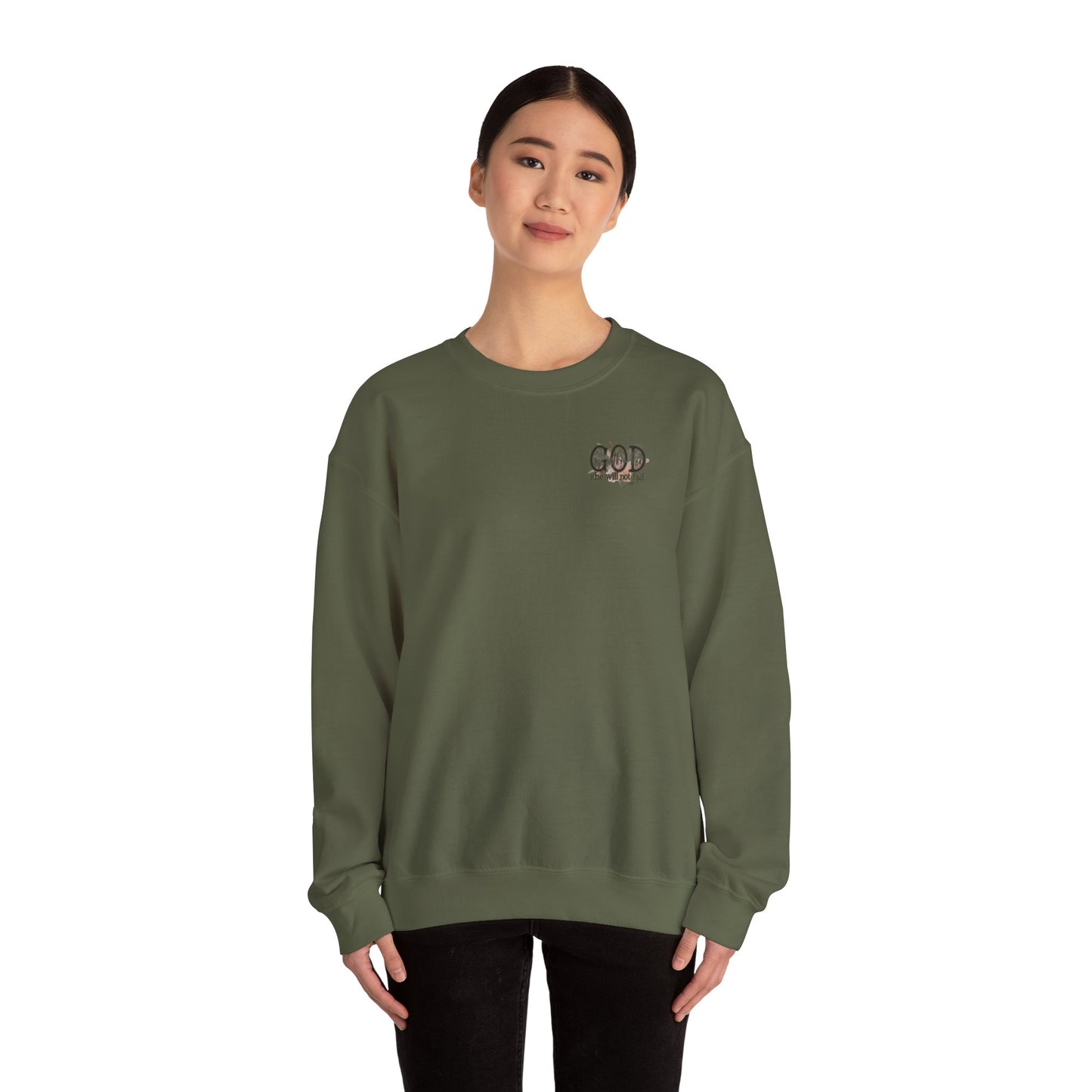 God is with her Unisex Heavy Blend™ Crewneck Sweatshirt