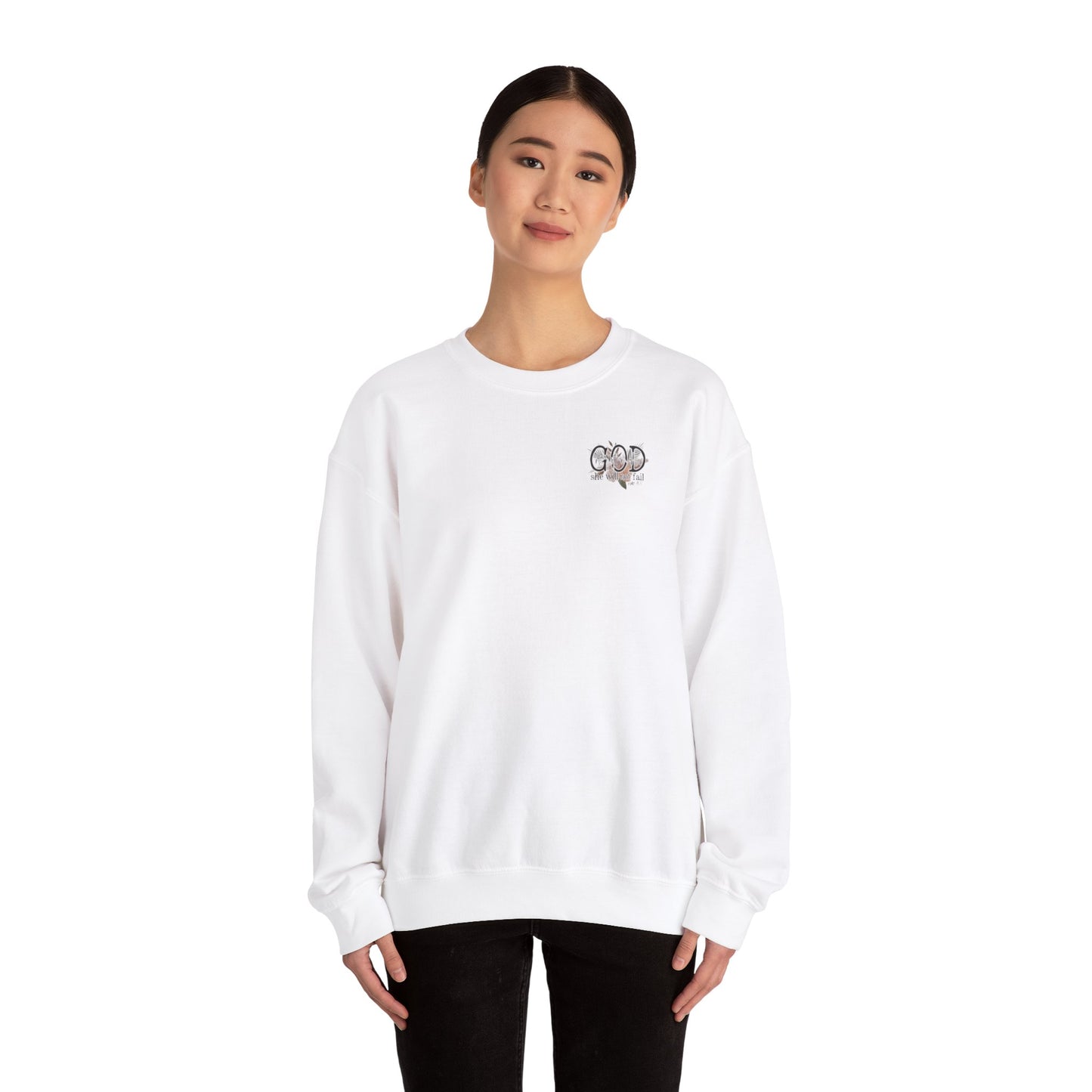 God is with her Unisex Heavy Blend™ Crewneck Sweatshirt